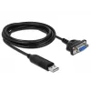 Serial Cable DeLOCK 66281 Black 1.8 m RS-232 USB Type-A