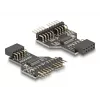DeLOCK 60045 cable gender changer 9 pin USB 2.0 2 x 9 pin header Black