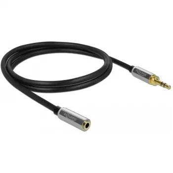 Audio Cable 3.5mm DeLOCK 85780 1m Black Grey