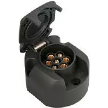 7‑Pole Trailer Socket IWH 010207 20A 12V with Impact‑Resistant Housing