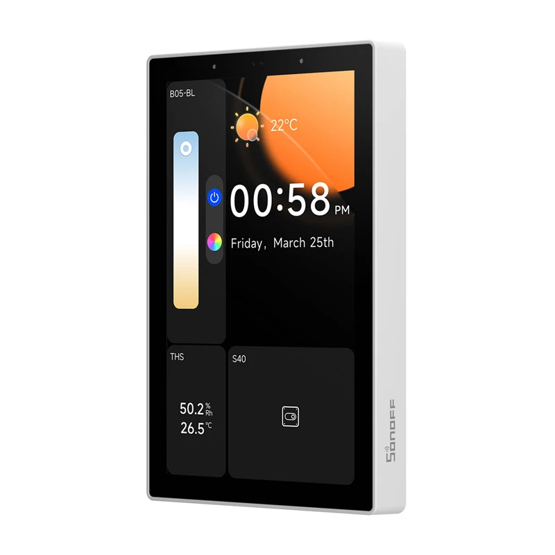 Smart control panel Sonoff NSPanel Pro — Wi‑Fi, Bluetooth, Zigbee, wall-mounted smart home interface
