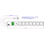 Power strip Bachmann 800.3934 19Z 1HE with 7x CEE 7/3 sockets
