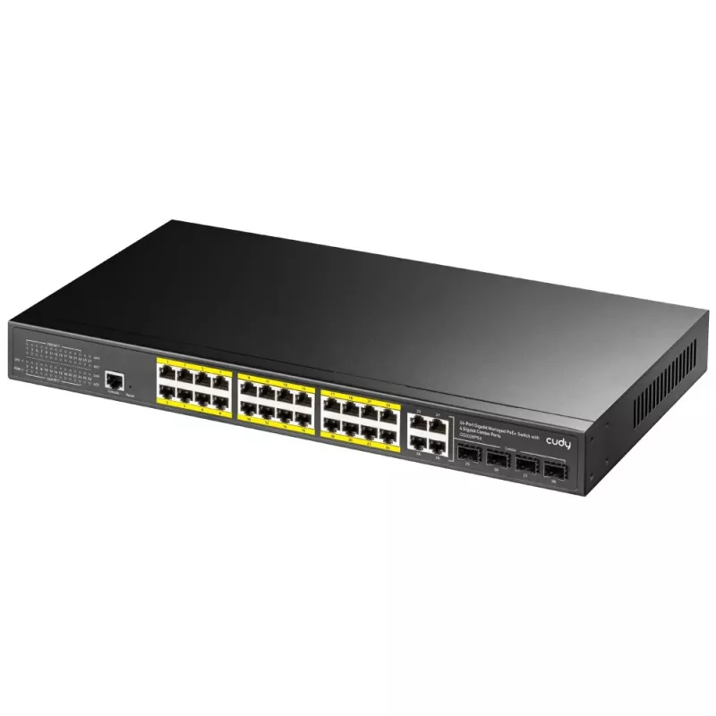 Managed Switch Cudy GS2028PS4 L2 Gigabit Ethernet 24 Ports PoE 1U Black