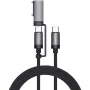 USB Cable 4smarts ComboCord 2m USB C USB C/MagSafe 3 Black Grey