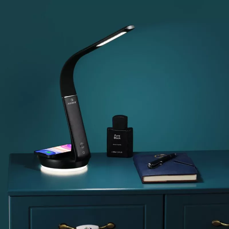 Table lamp Hawk HW-LAMP02 Black — adjustable brightness, adjustable arm
