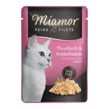 Wet cat food Miamor MIAMOR Feine Filets 100 g sachet — Tuna, adult cats, for tendency to overweight