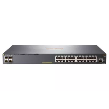 HPE - Aruba Series - Switch - 2540 24G PoE+ 4SFP+ - Managed - 24 x 10/100/1000 (PoE+) + 4 x 10 Gigabit Ethernet / 1 Gigabit Ethernet SFP+ - Desktop, rack-mountable, wall-mountable