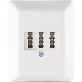 Surface-mount TAE socket ShiverPeaks 74040W, white RAL9010