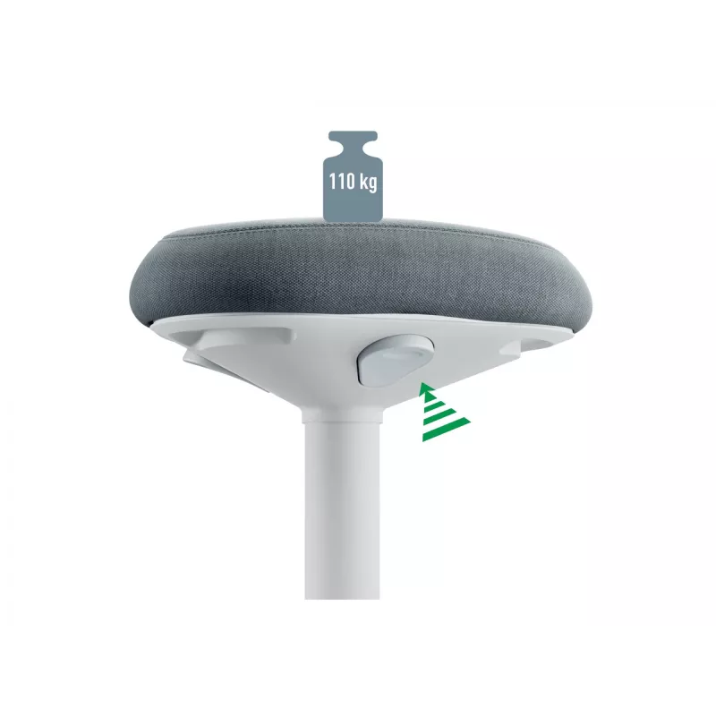 Office chair Leitz 65440085 Padded seat Grey Plastic frame
