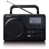 Portable radio Lenco MPR-035BK — FM/AM, mains and battery power, 2.5 inch LCD, 20 FM presets, 3.5 mm output