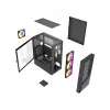 PC Case GEMBIRD Fornax 4300 Midi Tower ATX, tempered glass, 2x3.5 inch bays, 3x2.5 inch bays, ARGB fans support, USB 3.2 Gen1