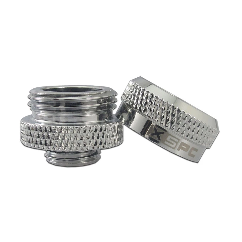 XSPC Connector G1/4 to 14mm Hardtube, chrome - 8 pieces