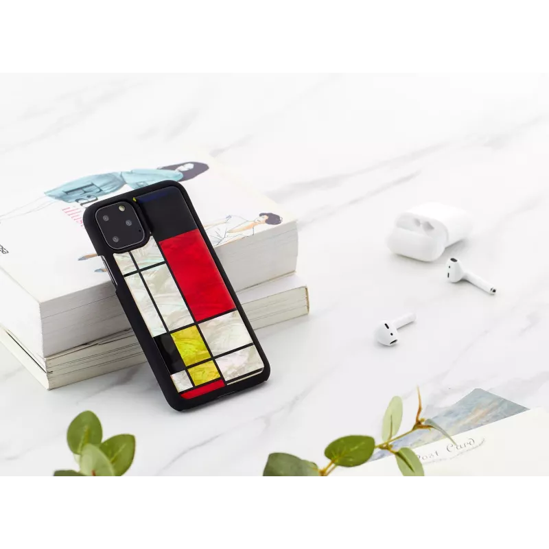 Smartphone case iKins for iPhone 11 Pro Mondrian black — protective cover, hard shell, precise cutouts