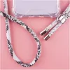 Necklace case Lookabe Snake Edition for iPhone 7/8, silver, protective pendant-style cover with cord