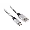 Cable USB 2.0 Type-C male - C male 1,0m black-silver