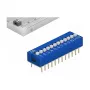 DIP switch for PCB DELOCK 66388, blue plastic, 10 pcs, 31.9×9.9×5.5 mm