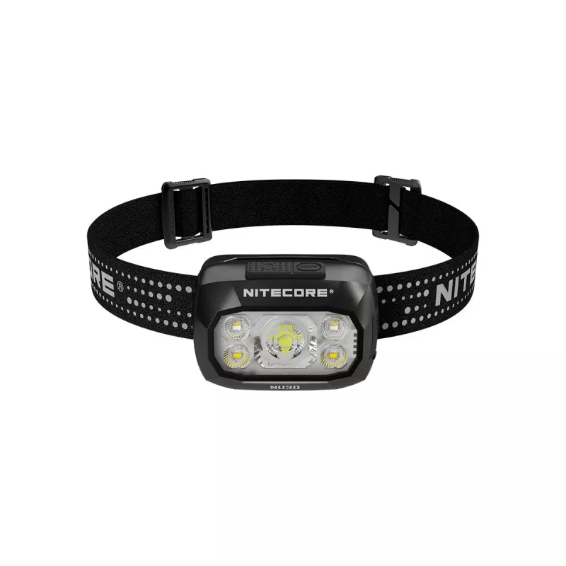 Headlamp Nitecore NU30 — compact wearable LED headlamp, up to 500 lumens, multiple output levels, red-light mode