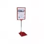 Display stand Franken PSM A3 01 metal base for A3 documents, red