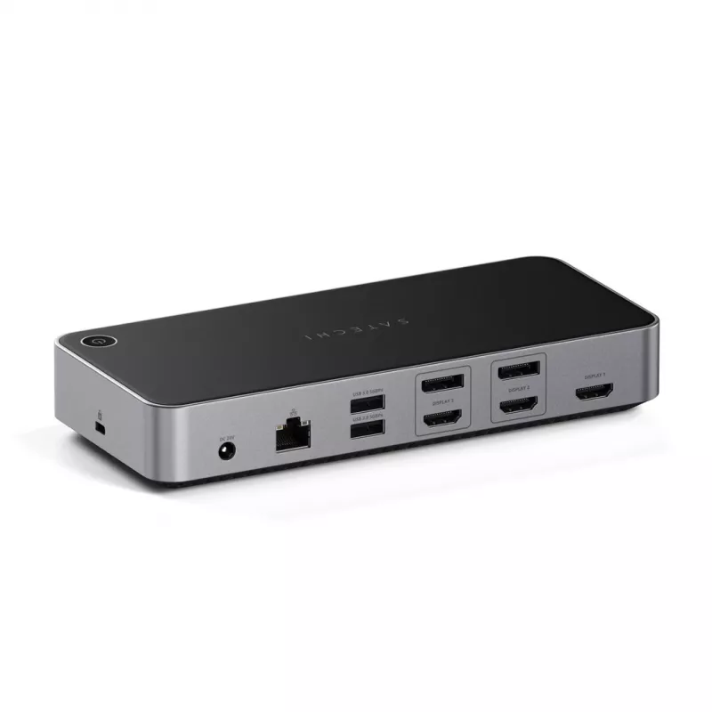 Satechi Triple 4K Display Wired Dock Black Silver 4K Ultra HD 60 Hz
