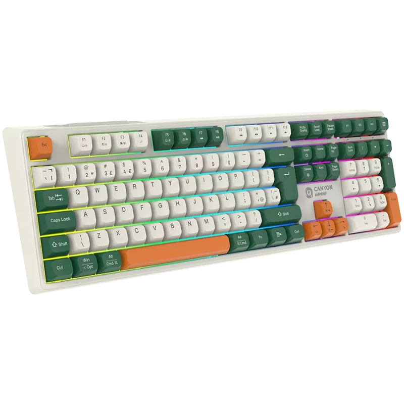 Mechanical wireless keyboard CANYON Shadder GKW-11 RGB White