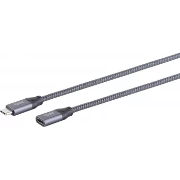 USB Cable S/CONN 13-46010 USB 3.2 Gen 2x2 0.5 m Black