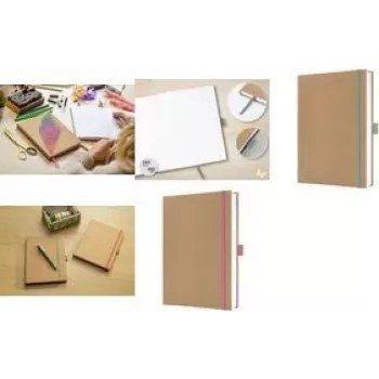 Notebook Sigel JN843 Pure Pink A5 blank pages brown-pink cover