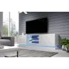 Cama TV cabinet QIU 200 MDF white gloss/white gloss