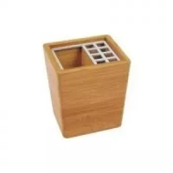 Pen/Pencil Holder WEDO 61 407 Aluminium Bamboo