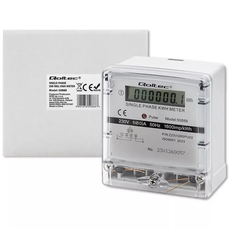 Single-Phase Electronic Energy Consumption Meter 230V LDC