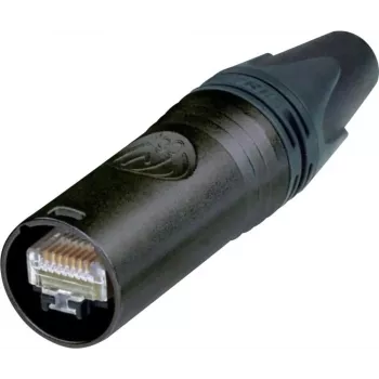 Neutrik RJ45 etherCON CAT6 A Connector Plug, straight Pole: 8P8C NE8MX6-B Black NE8MX6-B 1 pc(s) (NE8MX6-B)
