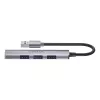Unitek H1208A USB-A Hub, 4 Ports (1x USB-A 5 Gbps, 3x USB-A 2.0), Aluminium, Silver