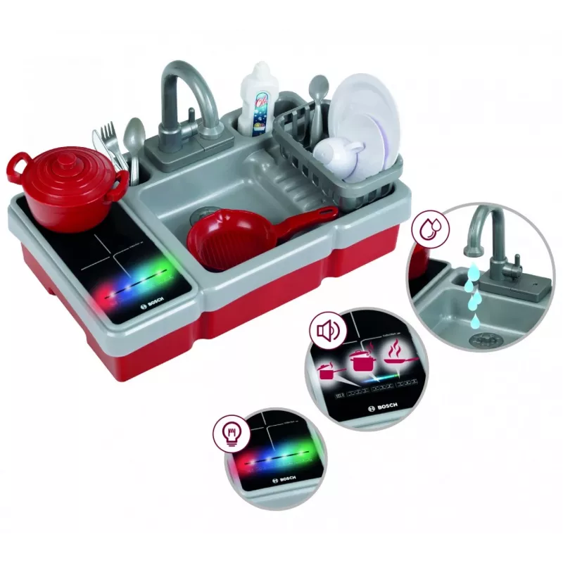 Toy sink with water function and light KLEIN model 7110 – children's play kitchen accessory