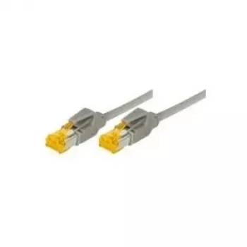 Tecline patch cable Cat. 6A (ISO/IEC), S/FTP (PiMF), halogen-free, with snap-in protection, yellow,