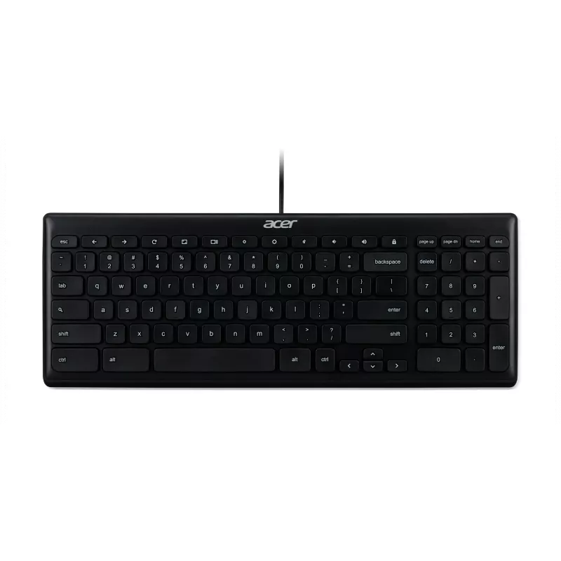 Wired USB Keyboard Acer GP.KBD11.04F — Full-size QWERTY US International, Black, 1.45 m cable