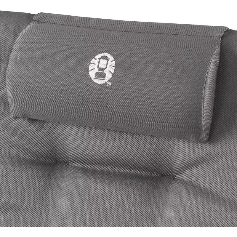 padded reclining chair, 5 positions 2000038333, camping chair Grey/Silver