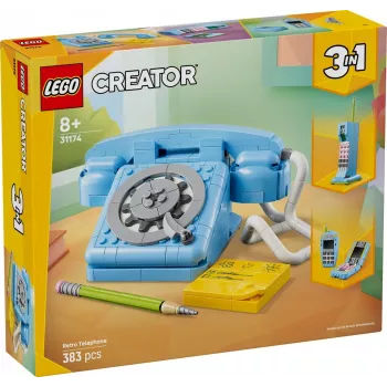 Construction toy LEGO Creator 3-in-1 31174 Retro Telephone set, 383 pieces, 8+ years, 70×110×150 mm