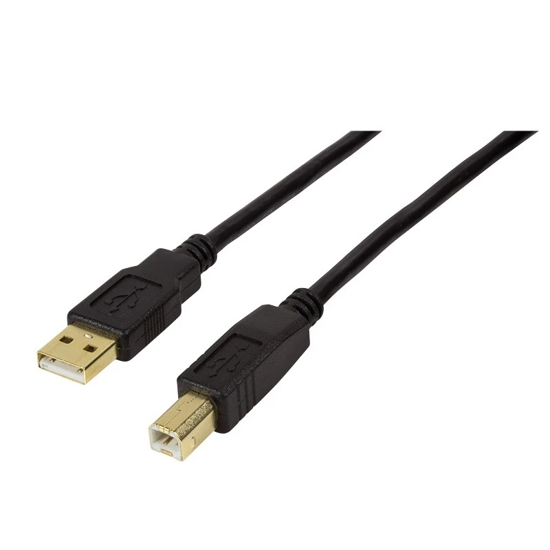 USB cable LogiLink UA0264 USB 2.0 10 m USB A USB B Black