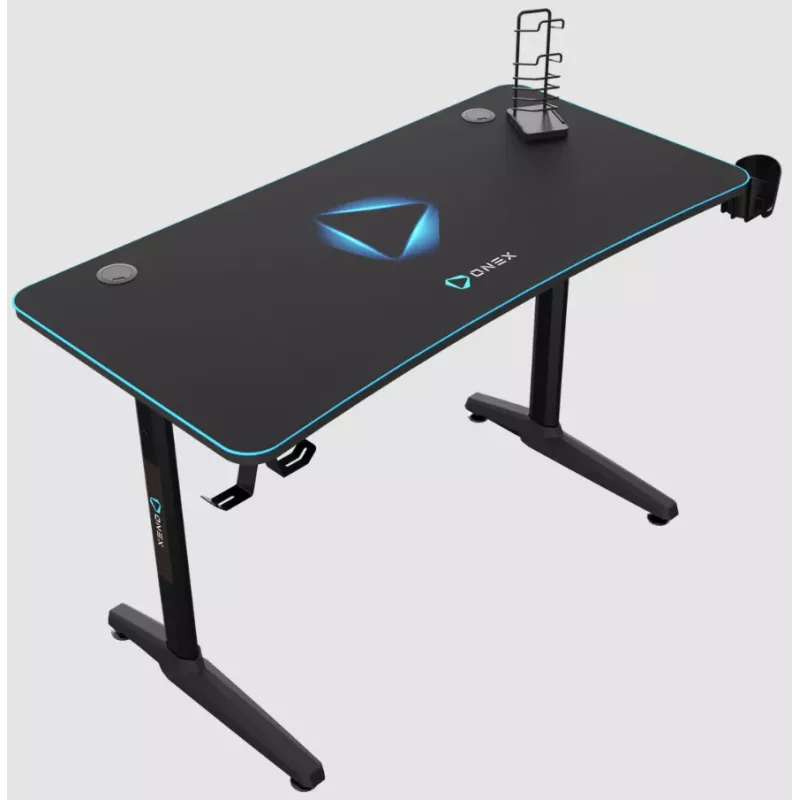 Gaming desk Onex GD1200H — 1200 mm desktop with cup holder and headset hook