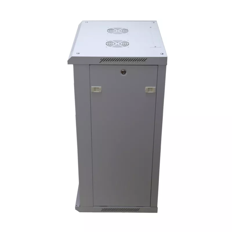 Wall mounted rack Extralink Rackmount cabinet 18U 600x600 Grey key lock