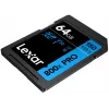 SDXC flash memory Lexar 64 GB UHS-I 800xPRO — Class 10, U3, V30, 150 MB/s
