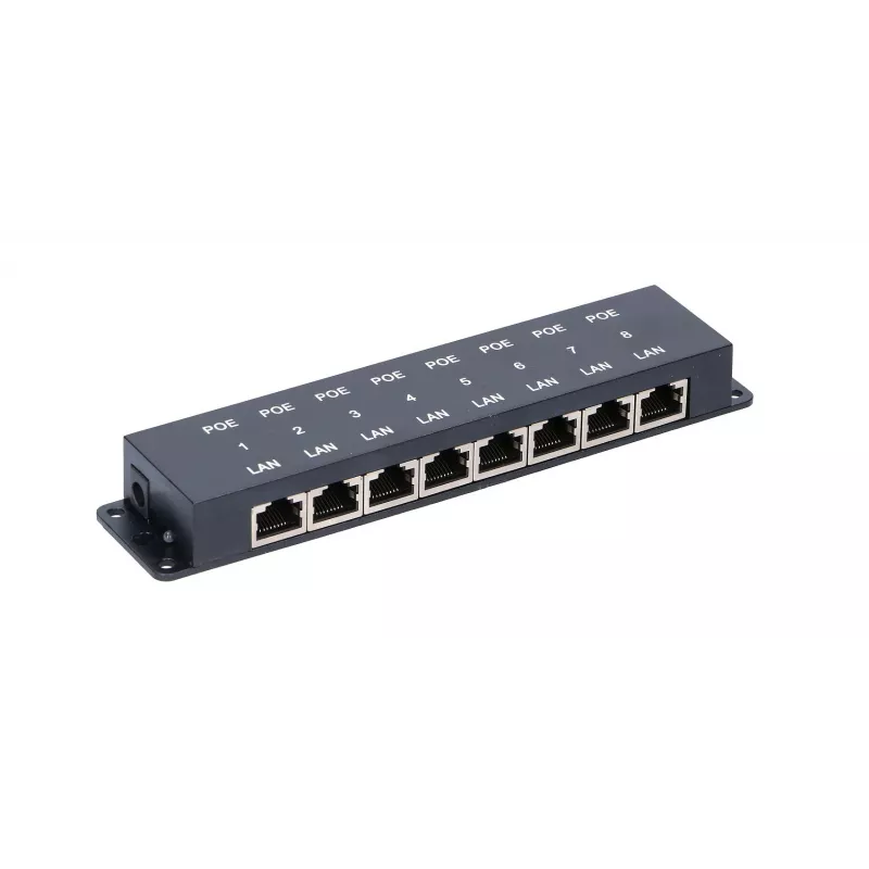 Extralink 8-Port PoE Injector, 8x 100Mb/s RJ45