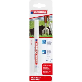 Permanent Marker Edding 8055 Fine Tip White Red