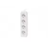 Power strip 1.5m, white, 4 sockets, cable made of solid copper