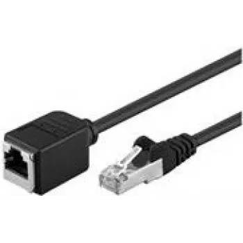 Goobay CAT 5e Extension Cable F/UTP, Black, 2 m - Copper Material, RJ45-Plug (8P8C) RJ45-Socket (8P8C) (73388)