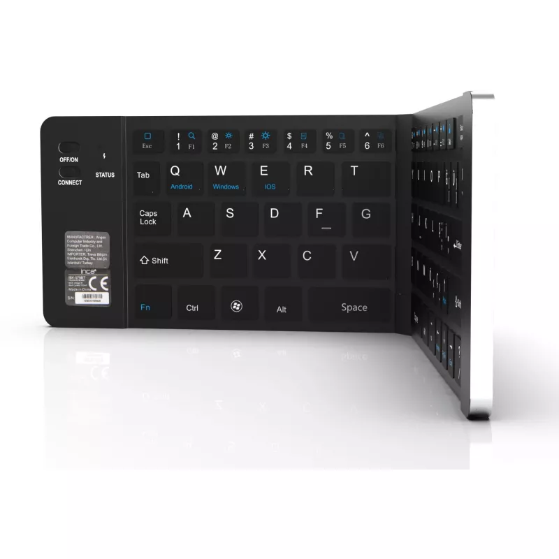 Wireless Keyboard Inca IBK-579BT Bluetooth 66 Keys Metallic Silver