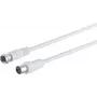 Coaxial Cable S/CONN 80078-32 10 m F-type White