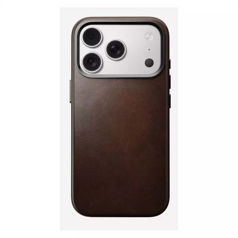 Mobile phone cover Nomad Traditional Leather Case for iPhone 17 Pro, leather microfibre, fits 6.3 inch (16 cm), brown