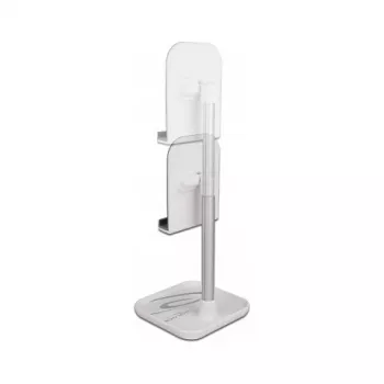 DeLOCK Smartphone and Tablet Telescopic Stand with Storage Silver White