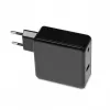 Laptop power adapter IBOX IUZ65WA, AC-to-DC auto 100–240V → 18.5–20.5V, 65W, 1×USB, black