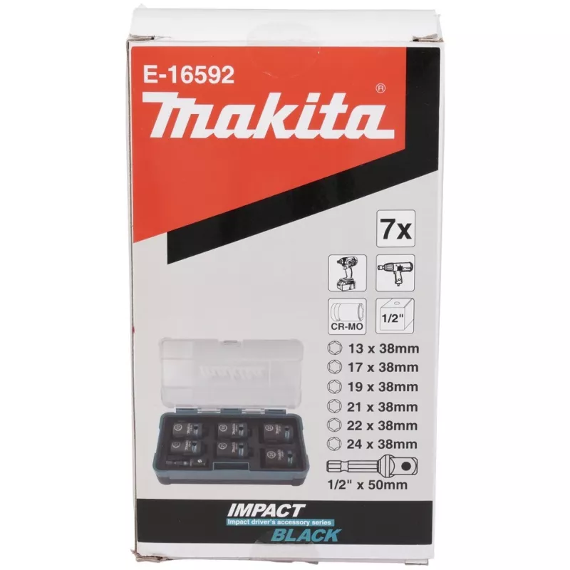 Makita E-16592 impact socket Impact socket set Black, Teal